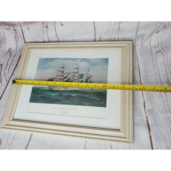 Wilton Industries U.S Coast Guard Academy Eagle Charles Chas Lundgren Painting - Picture 8 of 12